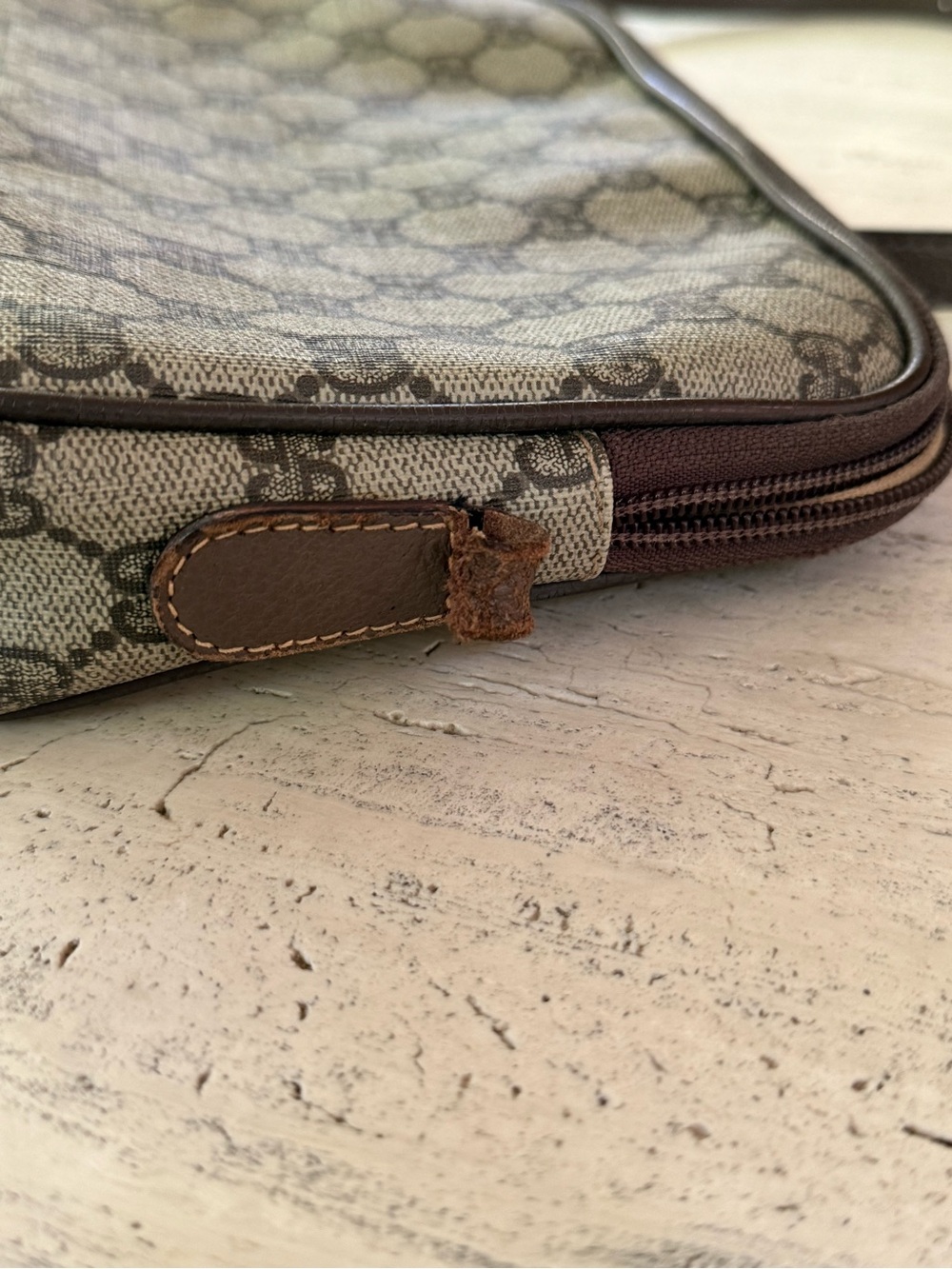 Vintage Gucci Brown Monogram Canvas Crossbody Bag - Picture 5 of 9